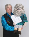 Mr. T and the Moses puppet carrying 10 Commandments