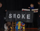 Rainbow shows how to crawl under smoke